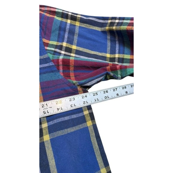 Women Size Medium Petite Plaid Corduroy Collar - Picture 6 of 7